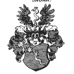 Žagarjev grb, ki mu ga je s plemiškim nazivom podelila cesarica Marija Terezija leta 1776.