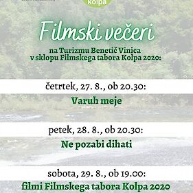 Varuh meje - letni kino na Turizmu Benetič Vinica