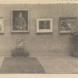 Letna razstava likovnih umetnikov v Salzburgu. Prva slika z leve: Michael Ruppe: Slap (vir: Salzburger Volksblatt, 5./6. 9. 1942)