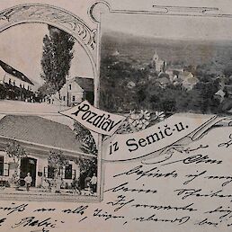 Razglednica Semiča, poslana leta 1899