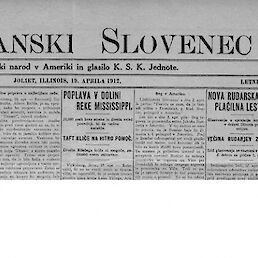 Amerikanski Slovenec je 19. 4. 1912 na prvi strani poročal o nesreči Titanica. Poročal pa je tudi iz Pašičevega Semiča in sicer o gradnji belokranjske železnice. Če bi bila ta zgrajena nekaj let prej, bi verjetno tudi kakšen Belokranjec manj potoval v ZDA