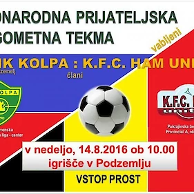 NK Kolpa : K.F.C. Ham United (Belgija)