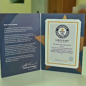 OŠ Semič prejela certifikat za sodelovanje pri podiranju Guinnessovega svetovnega rekorda