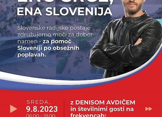 Dobrodelni maraton slovenskih radijskih postaj: Eno srce, ena Slovenija z Denisom Avdićem in prijatelji