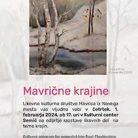 Otvoritev slikarske razstave Likovno – kulturnega društva Mavrica Novo mesto