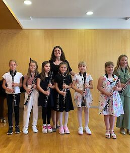 Razredni nastop klarinetistk 1. in 2. razreda