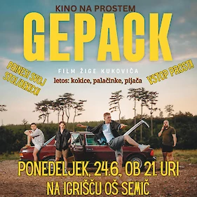 Letni kino s filmom "Gepack" - PRESTAVLJENO NA NEDELJO, 30.6.!!