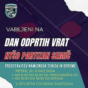Dan odprtih vrat NTŠD Partizan
